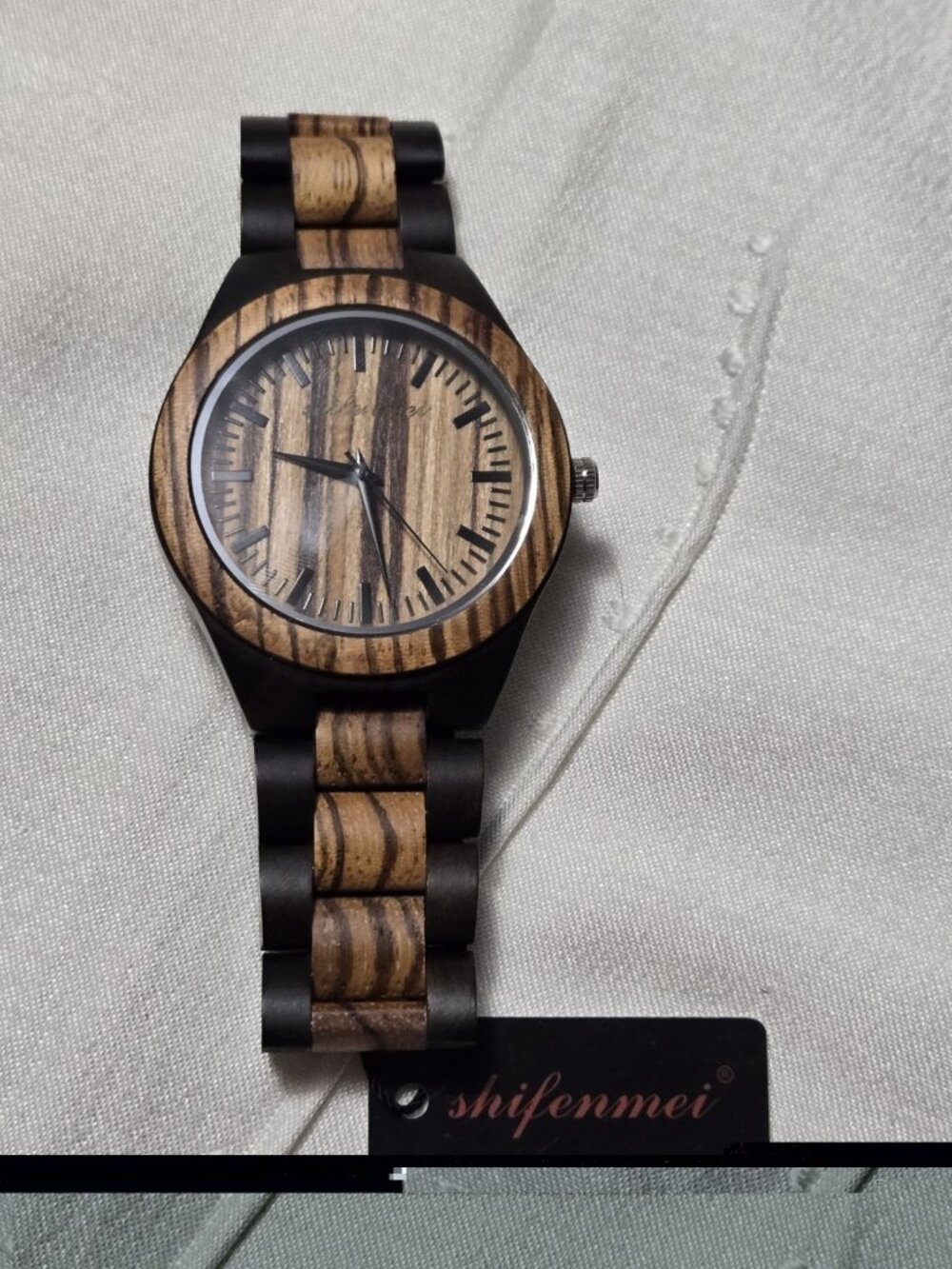 Shifenmei Protector Wooden Men’s Watch W/ Custom Engraving Of "I Love You...